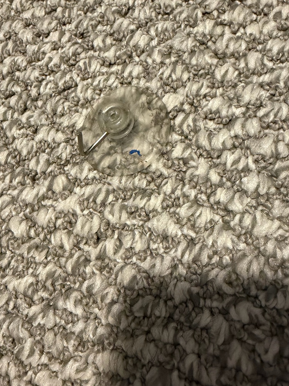 Suction cup hook - clear with metal hook